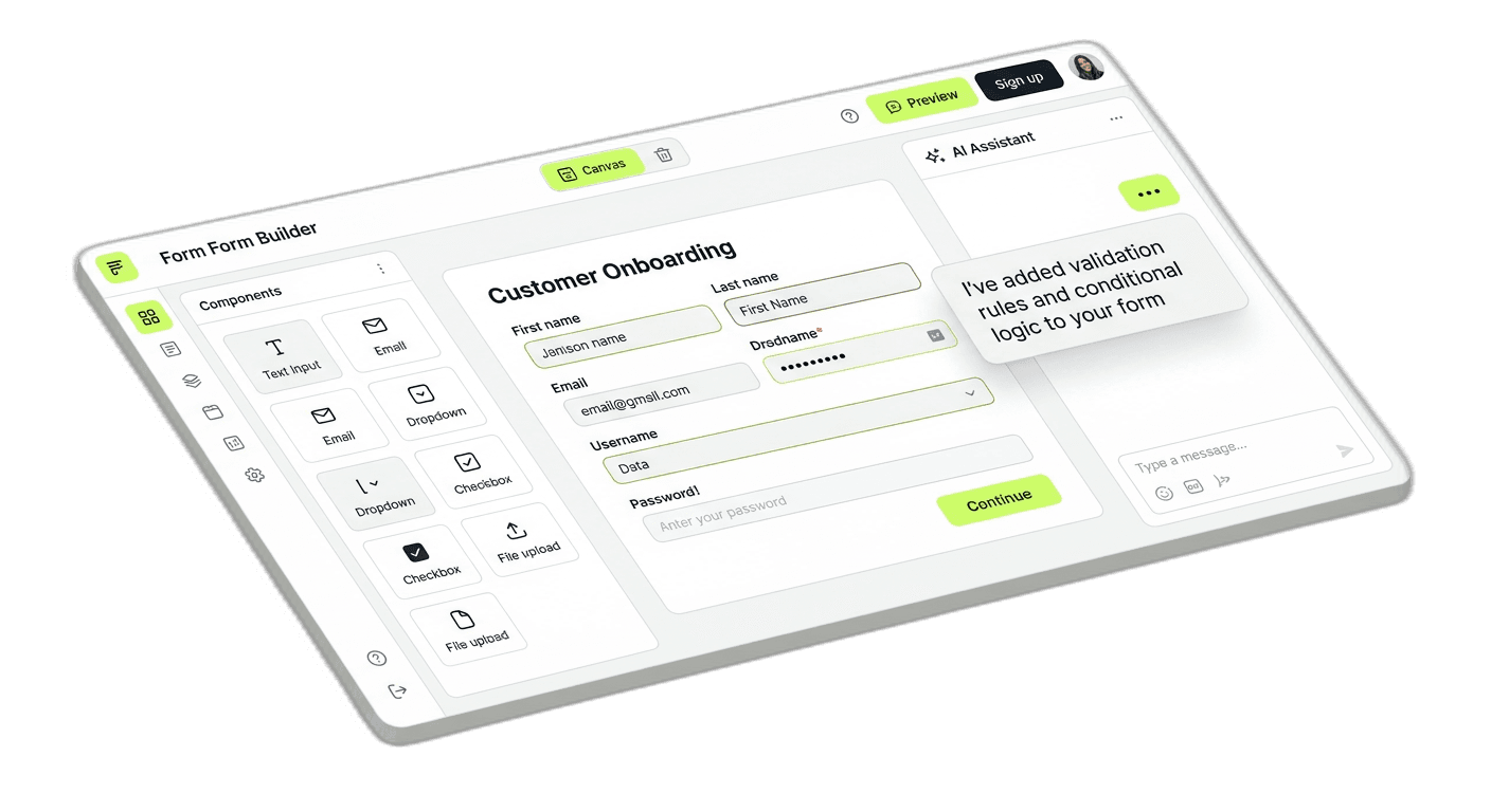 Dokko dashboard — tilted preview